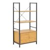 072 000150 Maverick pakoworld bookcase in sonoma-anthracite shade 51.8x25x70cmIndoor furniture > Bookshelves