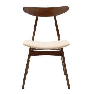 097 000007 3 Chair Orlean pakoworld beige fabric-walnut rubberwood legIndoor furniture > Chairs