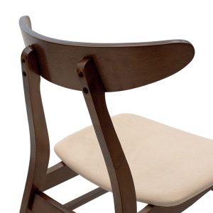 097 000007 4 Chair Orlean pakoworld beige fabric-walnut rubberwood legIndoor furniture > Chairs