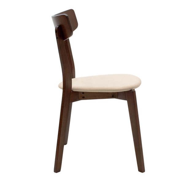 097 000011 2 Chair Toto pakoworld beige fabric-walnut rubberwood legIndoor furniture > Chairs