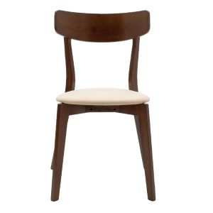 097 000011 3 Chair Toto pakoworld beige fabric-walnut rubberwood legIndoor furniture > Chairs