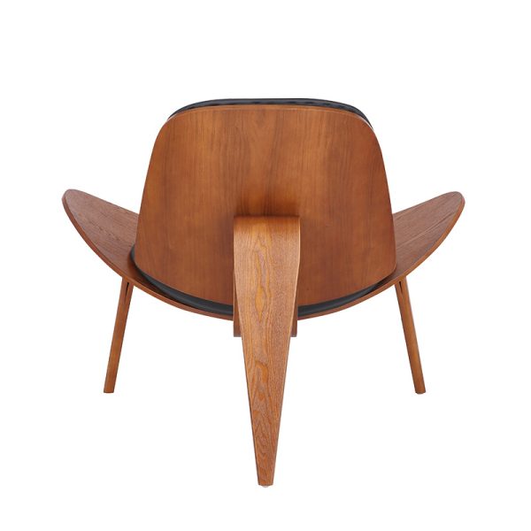 106 000015 1 Armchair Vilma pakoworld PU black- walnut plywood 90x73x75cmIndoor furniture > Living room armchairs