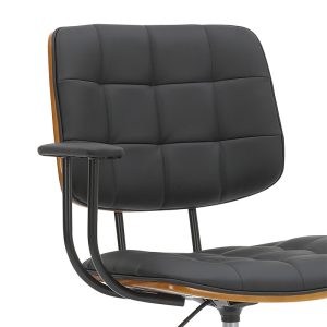 106 000023 4 Manager office chair Endika pakoworld with black pu - walnut woodOffice furniture > Labor office chairs