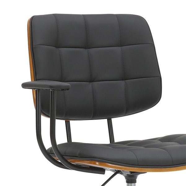 106 000023 4 Manager office chair Endika pakoworld with black pu - walnut woodOffice furniture > Labor office chairs