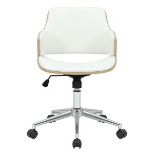 106 000025 3 Manager office chair Fern pakoworld PU white natural woodOffice furniture > Labor office chairs