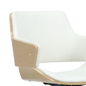 106 000025 4 Manager office chair Fern pakoworld PU white natural woodOffice furniture > Labor office chairs