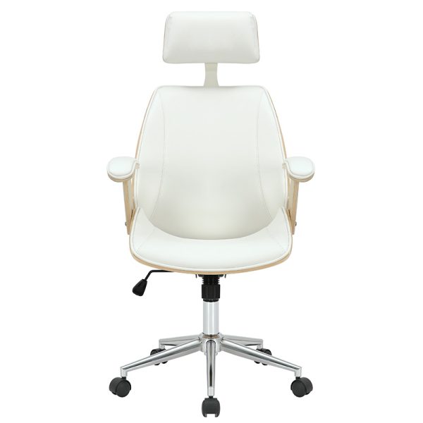 106 000026 3 Director's office chair Fern pakoworld PU white-plywood naturalOffice furniture > Manager office chairs