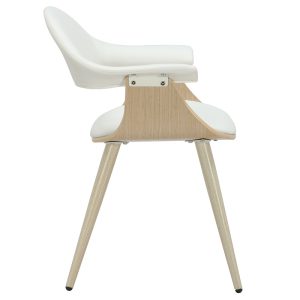 106 000029 2 Armchair Austen pakoworld PU white-leg naturalIndoor furniture > Armchairs