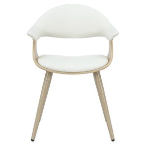 106 000029 3 Armchair Austen pakoworld PU white-leg naturalIndoor furniture > Armchairs
