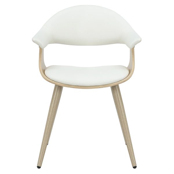 106 000029 3 Armchair Austen pakoworld PU white-leg naturalIndoor furniture > Armchairs