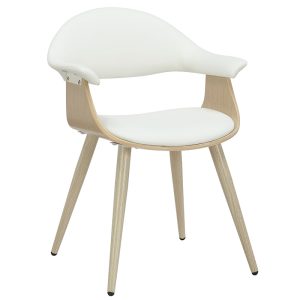 106 000029 Armchair Austen pakoworld PU white-leg naturalIndoor furniture > Armchairs