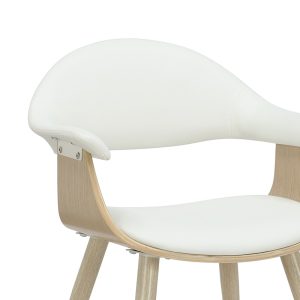 106 000029 4 Armchair Austen pakoworld PU white-leg naturalIndoor furniture > Armchairs