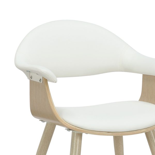 106 000029 4 Armchair Austen pakoworld PU white-leg naturalIndoor furniture > Armchairs