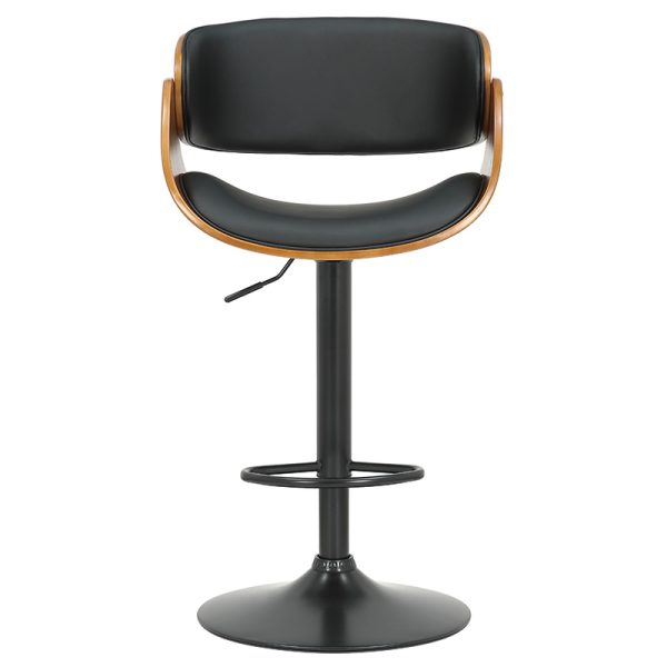 106 000032 3 Bar stool Hadley pakoworld folding black pu-wood walnut-metal blackIndoor furniture > Bar stools
