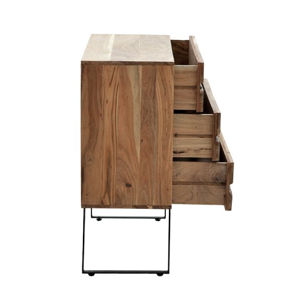 113 000020 4 Chest of drawers Imena pakoworld solid wood 4cm natural-black 80x38x86.5cmBOHO CHIC > Other Furnishings