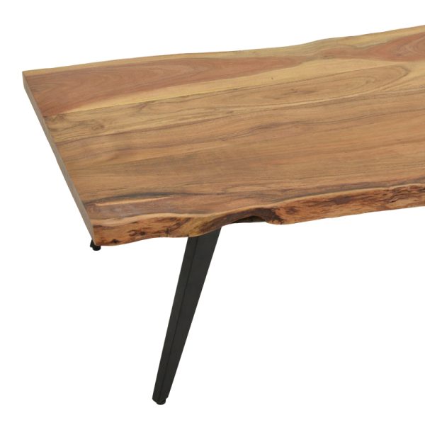 113 000042 2 Miles pakoworld coffee table solid acacia wood in natural shade 120x65x46cmBOHO CHIC > Coffee Tables