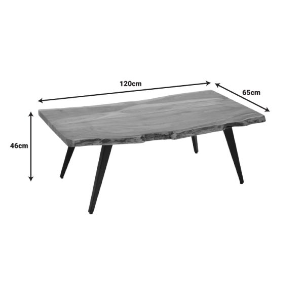 113 000042 3 Miles pakoworld coffee table solid acacia wood in natural shade 120x65x46cmBOHO CHIC > Coffee Tables
