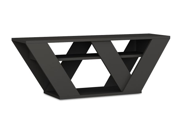 119 000966 2 Pipralla pakoworld TV Stand in anthracite color 110x30x40cmIndoor furniture > TV stands