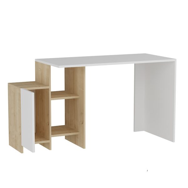 120 000023 3 Office desk Kely pakoworld in white-oak color 113x55x74cmOffice furniture > Working desk
