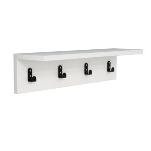 120 000035 Wall Hanger Mulan pakoworld in white color 60x16x14.5cmIndoor furniture > Hoods - Hangers