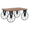 120 000049 Wall shelf Azira pakoworld metal in black-oak color 60x13x60cmEASTER OFFERS