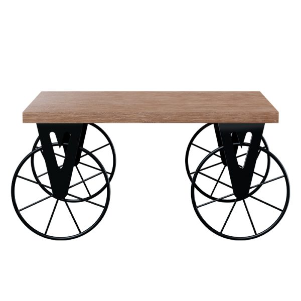 120 000049 2 Coffee table Bike pakoworld in black-walnut color 85x55x41cmIndoor furniture > Coffee tables