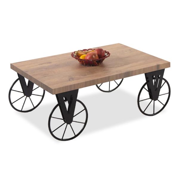120 000049 3 Coffee table Bike pakoworld in black-walnut color 85x55x41cmIndoor furniture > Coffee tables