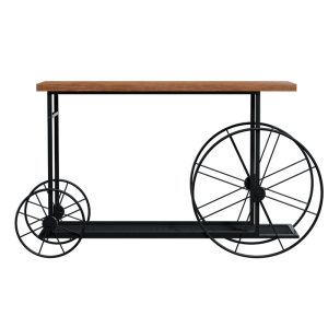 120 000051 2 Console Bike pakoworld in black-walnut color 148x28x85cmIndoor furniture > Drawers-consoles