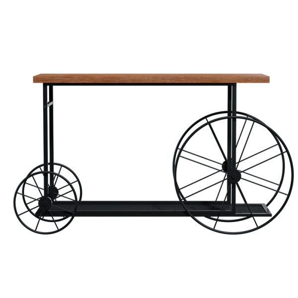120 000051 2 Console Bike pakoworld in black-walnut color 148x28x85cmIndoor furniture > Drawers-consoles