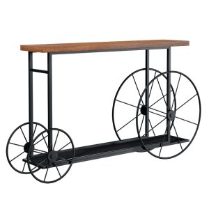 120 000051 Console Bike pakoworld in black-walnut color 148x28x85cmIndoor furniture > Drawers-consoles