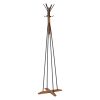 120 000119 Wall shelf Azira pakoworld metal in black-oak color 60x13x60cmEASTER OFFERS