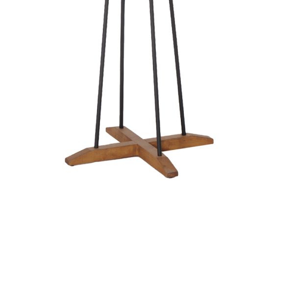 120 000119 3 Coat Stand Myra pakoworld in walnut-black color D40x160cmIndoor furniture > Hoods - Hangers