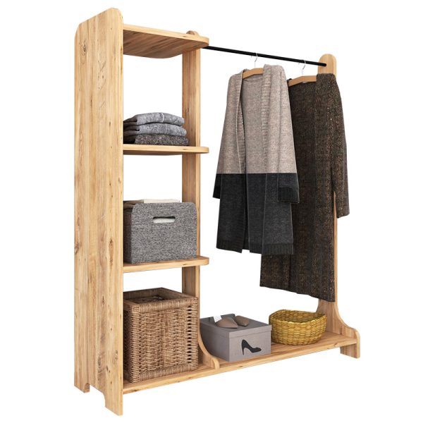120 000202 Entrance furniture Renesme pakoworld light walnut 106x35x128cmIndoor furniture > Entrance furniture