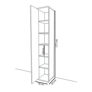 120 000238 4 Cabinet Juan pakoworld white 30x35x177cmIndoor furniture > Home organization > Bathroom > Cabinets