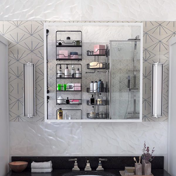 120 000287 2 Poliana pakoworld bathroom cabinet with mirror white 70x17x70cmIndoor furniture > Home organization > Bathroom > Mirrors