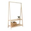 120 000322 Wall set unit Suny pakoworld solid pine wood walnut-black 75x9x68cmIndoor furniture > Home organization > Bathroom > Bathroom accessories
