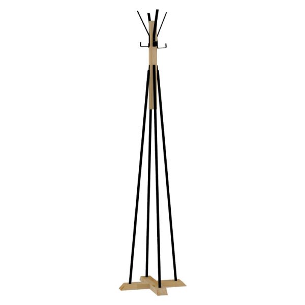 120 000352 Coat Stand Myra pakoworld in natural black color D40x160cmIndoor furniture > Hoods - Hangers