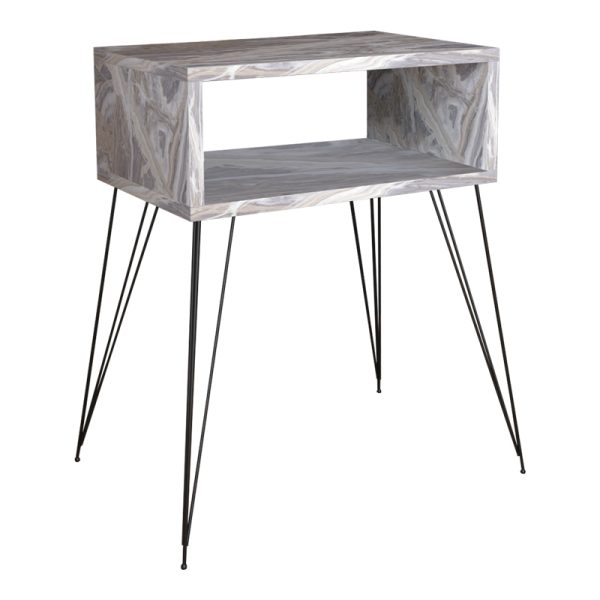 120 000401 Nighstand Naida pakoworld grey marble melamine 45x30x59cmIndoor furniture > Bedside tables