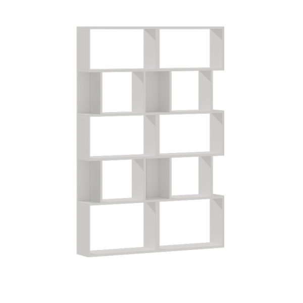 120 000403 Library Booky pakoworld 12 shelves space whtite melamine 120x20x175cmIndoor furniture > Bookshelves