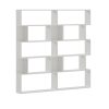 120 000404 Wall shelf Zigzag pakoworld white melamine 25x25x109cmIndoor furniture > Wall shelves