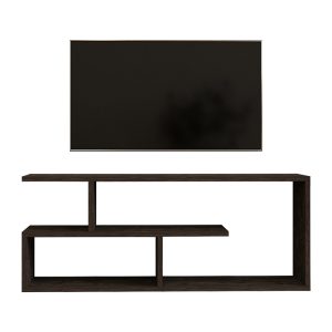 120 000410 2 TV Stand Waldo pakoworld black-dark grey melamine 100x29.5x40cmIndoor furniture > TV stands