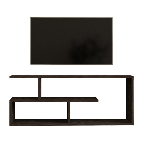 120 000410 2 TV Stand Waldo pakoworld black-dark grey melamine 100x29.5x40cmIndoor furniture > TV stands