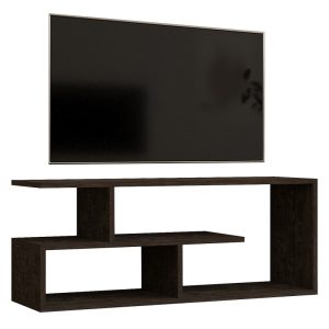 120 000410 TV Stand Waldo pakoworld black-dark grey melamine 100x29.5x40cmIndoor furniture > TV stands