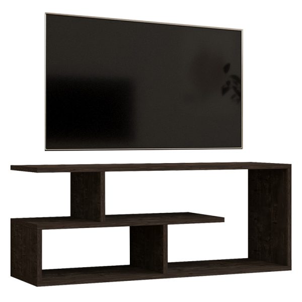 120 000410 TV Stand Waldo pakoworld black-dark grey melamine 100x29.5x40cmIndoor furniture > TV stands