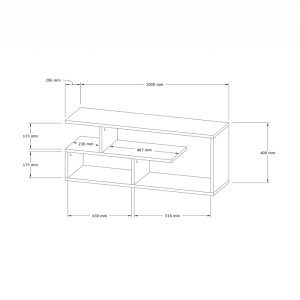 120 000411 3 TV Stand Waldo pakoworld natural melamine 100x29.5x40cmIndoor furniture > TV stands