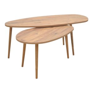 120 000418 Monty pakoworld melamine walnut coffee table 116x46x46cmIndoor furniture > Coffee tables