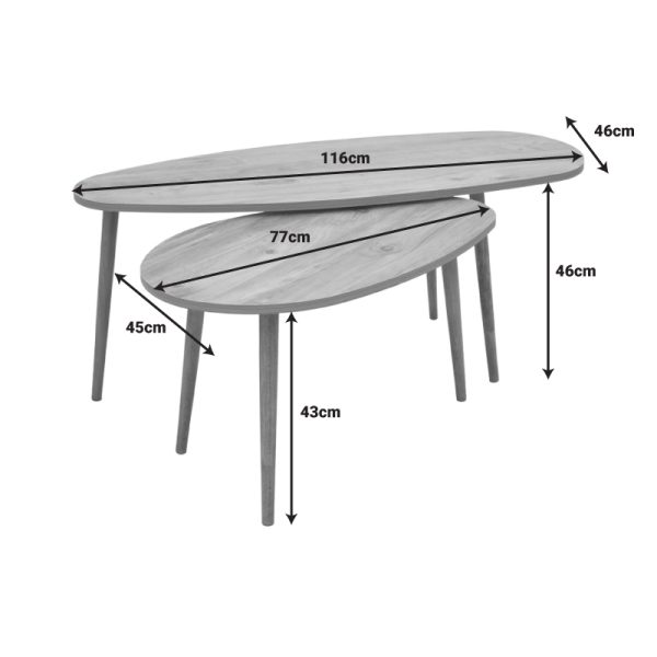 120 000418 4 Monty pakoworld melamine walnut coffee table 116x46x46cmIndoor furniture > Coffee tables
