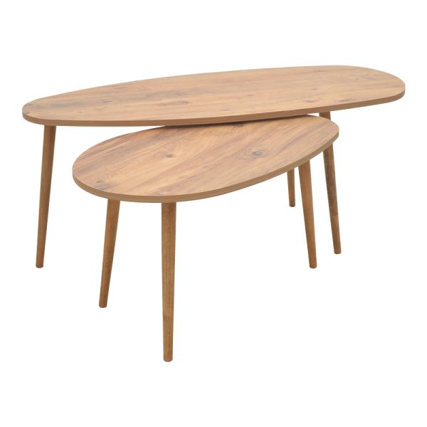 120 000418 Monty pakoworld melamine walnut coffee table 116x46x46cmIndoor furniture > Coffee tables