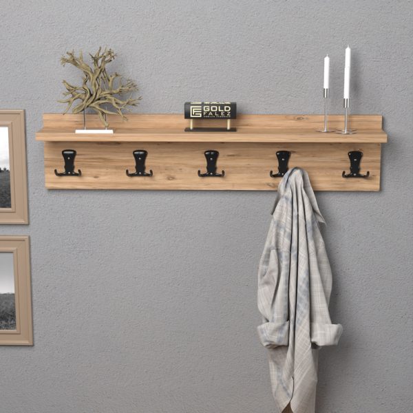 120 000470 2 Mec pakoworld melamine hanger in natural shade 100x9x9cmIndoor furniture > Entrance furniture