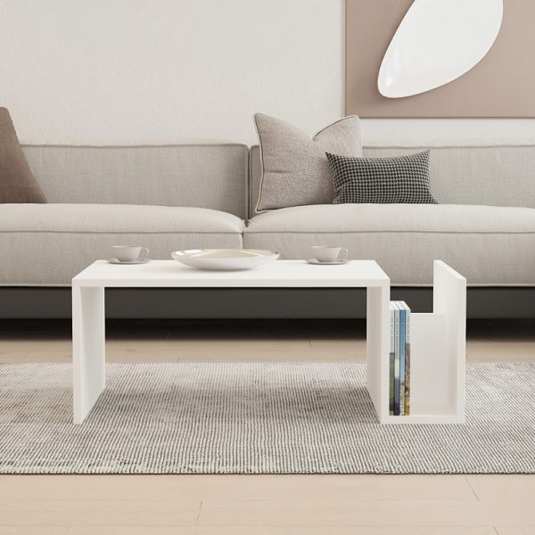 120 000504 3 Poko pakoworld coffee table in white 86.8x50x32.4cmIndoor furniture > Coffee tables